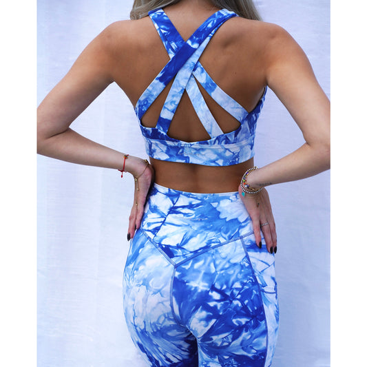 Tie Dye Sport-BH - Blau