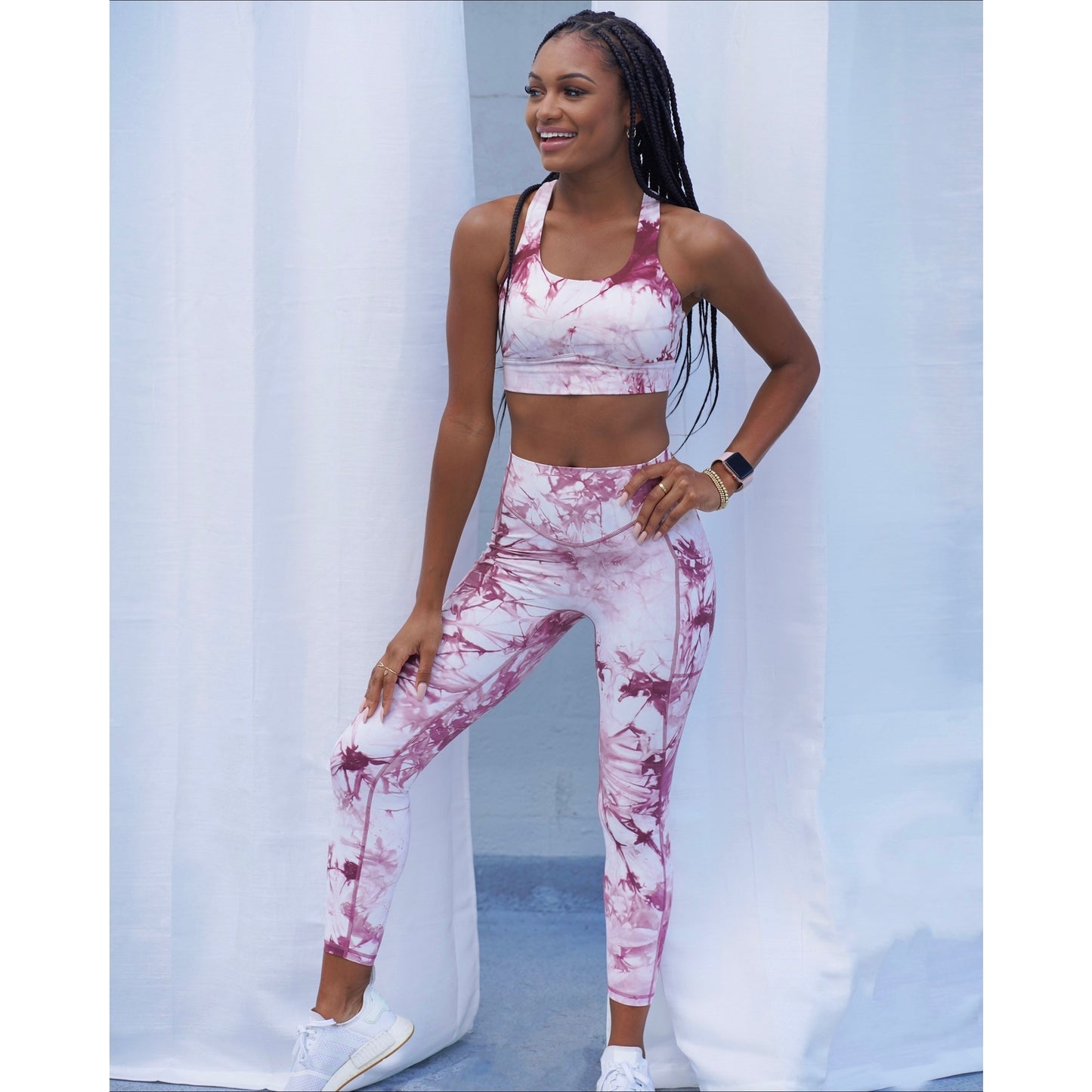 Tie Dye Leggings - Kastanienbraun