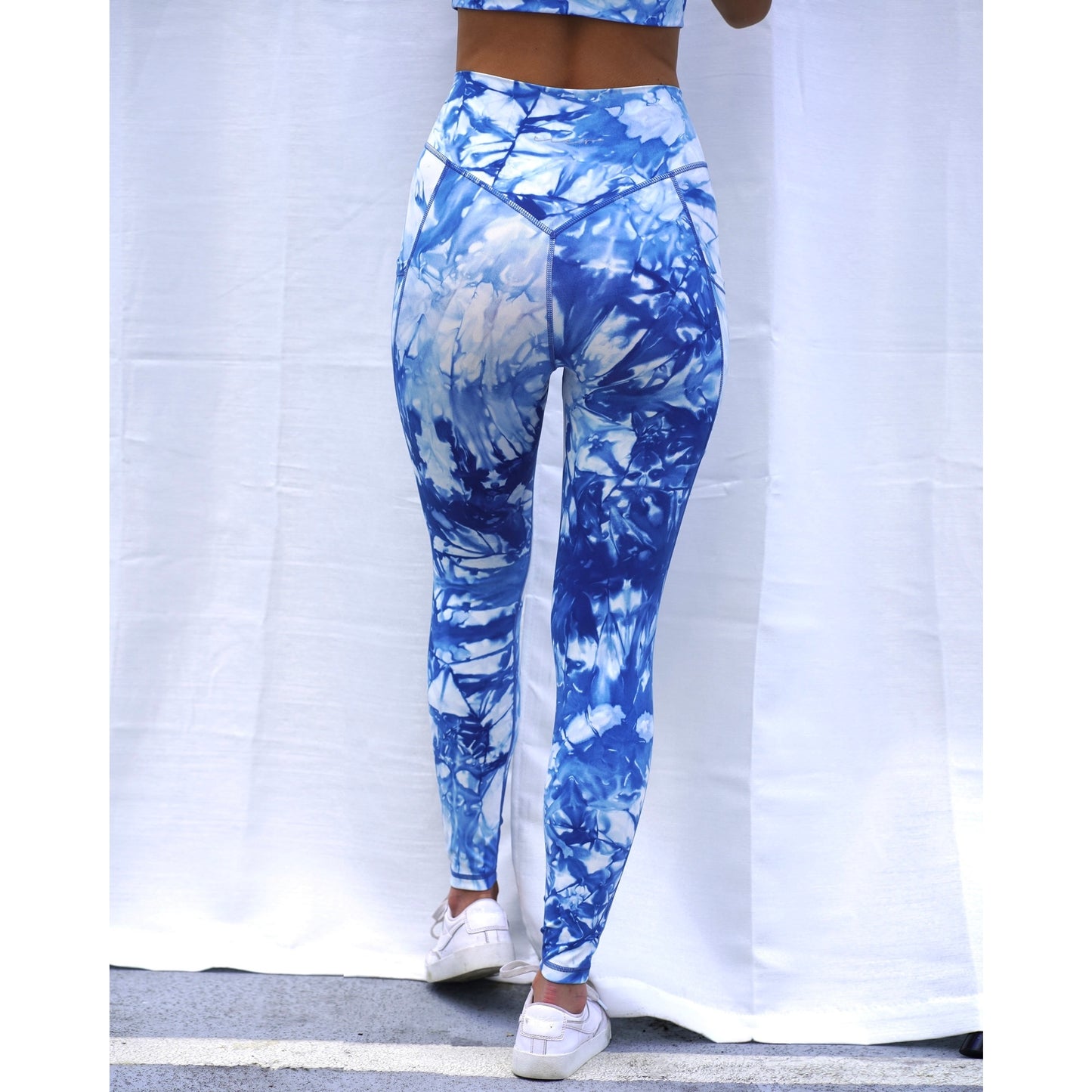 Tie-Dye-Leggings - Blau