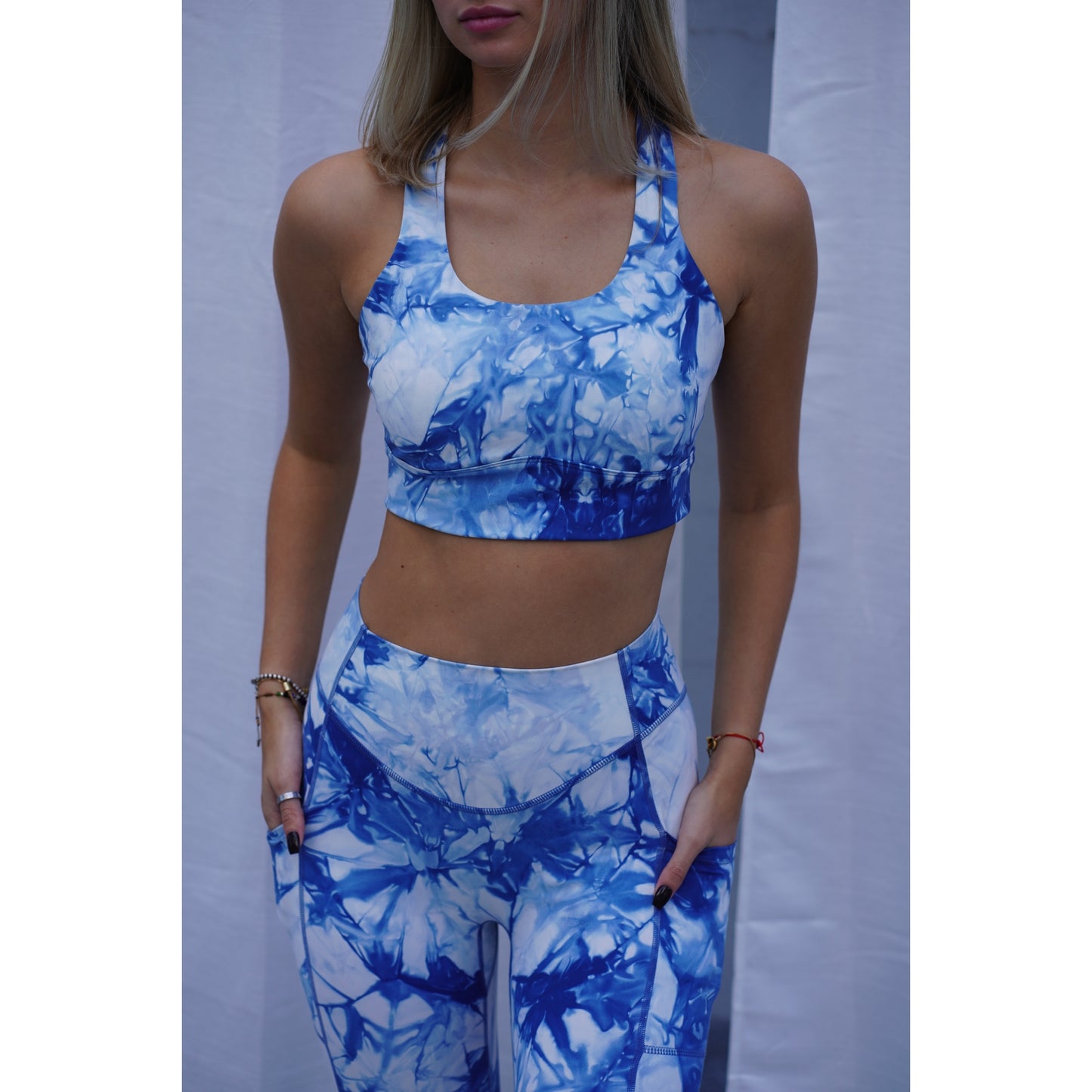 Tie Dye Sport-BH - Blau