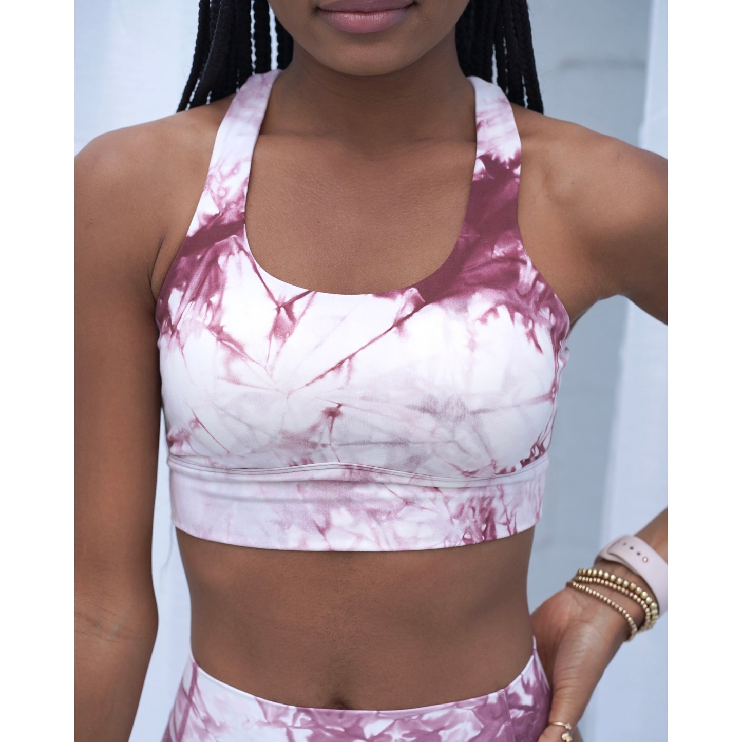 Tie Dye Sport-BH - Kastanienbraun