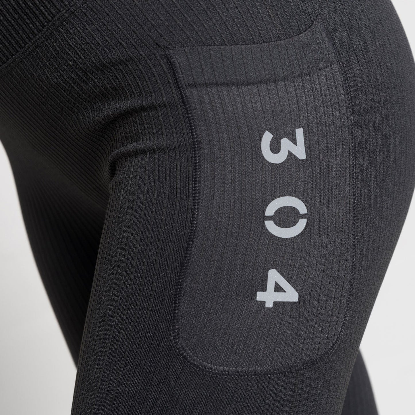 3D-gerippte Leggings – Anthrazit