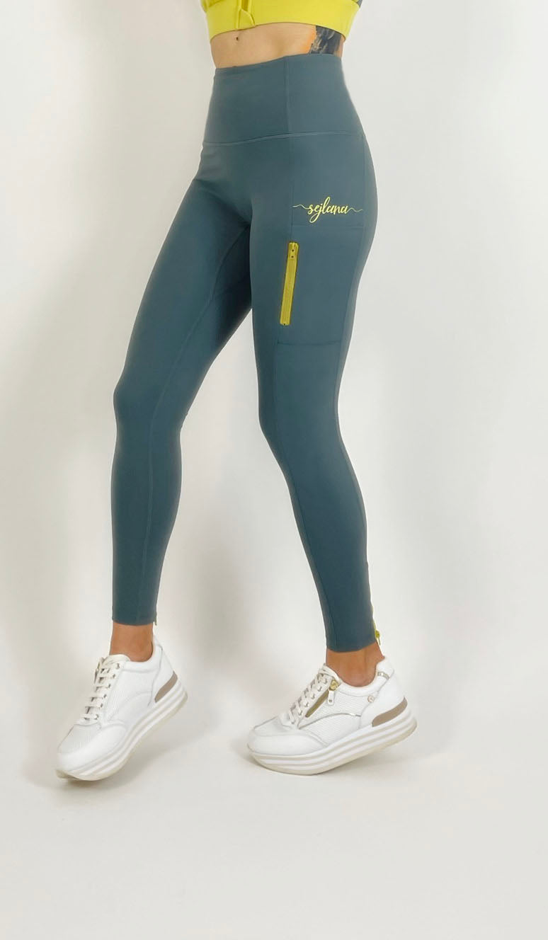 Unbranded Secondchance – Salbeigrüne Cross-Sport-Leggings 